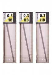 0.3 Kalem Ucu HB 60 mm 3 Paket 0,3 Min Kalem Uç Teknik Kalem Yedeği Mono Tombow HB 60 mm 3 Paket - 3