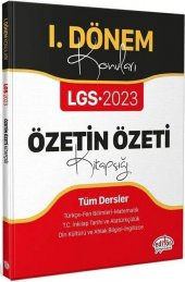 2023 8. Sınıf LGS Tüm Dersler 1. Dönem Özetin Özeti Kitapçığı Editör Yayınları - 1