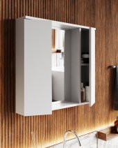 Karen Banyo Koza Banyo Dolabı Seti 80 Cm Beyaz Lavabo Dahil, Lavabolu 80 cm - 3