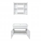 Karen Banyo Koza Banyo Dolabı Seti 80 Cm Beyaz Lavabo Dahil, Lavabolu 80 cm - 7