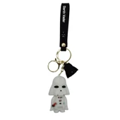 Star Wars Darth Vader Figür Beyaz Silikon Metal Anahtarlık - 4