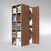 Kenzlife çamaşır-kurutma makinesi dolabı kapaklı fedyenka sol cvz 180*090*60 banyo arkalıksız thumbnail 2