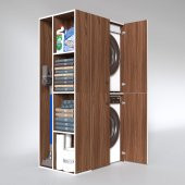 Kenzlife çamaşır-kurutma makinesi dolabı kapaklı foka sol cvz 180*090*60 banyo arkalıksız - 2