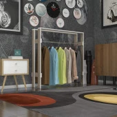 Kenzlife giysi dolabı casim 100*100*25 crd askılık ayakkabılık thumbnail 1