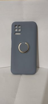 Huawei P40 Lite  Yüzüklü Standlı Plex İçi Kadifeli Lansman Kılıf - 1