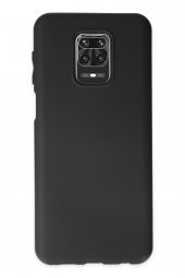 Xiaomi Redmi Note 9S Kılıf Yumuşak Dokulu Silikon  - Siyah - 2