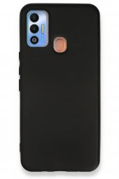 Techno Spark 7T Kılıf Yumuşak Dokulu Silikon  - Siyah - 1