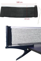 Masa Tenisi Filesi Raket Top Seti 6lı Kelepçe Mekanizmalı Pinpon Masası Ağı - 2
