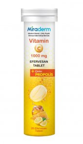 Miraderm  PROPOLIS VITAMİN C CINKO 20 EFERVESAN TABLET - 1