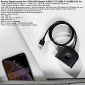 Baseus 1MT 4in1 USB HUB Adaptör USB3.0 TO USB3.0*1+USB2.0*3 Yüksek Hız Veri Tranferi USB Çoğaltıcı - 4