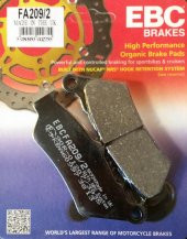 Ebc Fa209/2 2016 Ducati Multistrada 1200 Enduro Uyumlu Arka Fren Balatası Organik Balata - 1
