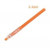 Pilot Frixion Ball Stick Roller Silinebilir Jel Kalem 0.7 mm Turuncu F04-O 6 Adet - 1