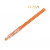 Pilot Frixion Ball Stick Roller Silinebilir Jel Kalem 0.7 mm Turuncu F04-O 12 Adet - 1