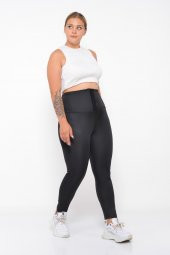 SAUNA SUIT Vücut Şekillendirici Toparlayıcı Ekstra Yüksek Bel Agraflı Termal Tayt - 8