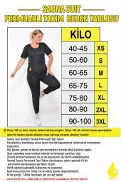 SAUNA SUIT Uniseex Orijinal Termal Sauna Alt Üst Fermuarlı Kısa Kollu Tayt Terleme Eşofman Takımı - 2