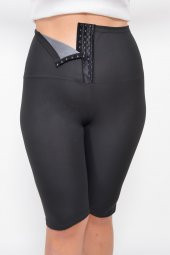 SAUNA SUIT Ekstra Yüksek Bel 3 Kademeli Agraflı Maksimum Terleten Termal Korse Şort - 8