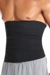 SAUNA SUIT Zayıflatıcı Bele Dolamalı Kum Saati 4m Sarma Bel Korsesi Waist Trainer Inceltici - 5
