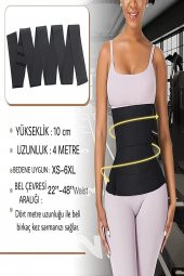 SAUNA SUIT Waist Trainer Inceltici Zayıflatıcı Bele Dolamalı Kum Saati 4m Sarma Bel Korsesi - 1