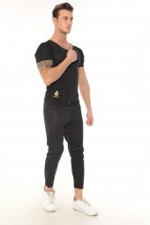 SAUNA SUIT Unisex Orijinal Termal Sauna Alt Üst Fermuarlı Kısa Kollu Tayt Terleme Eşofman Takımı - 4