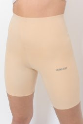 SAUNA SUIT İz Yapmaz Lazer Kesim Yüksel Bel  Paçalı Korse Göğüs Altı Beli Kaymaz - 5