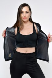 SAUNA SUIT Unisex Orijinal Fermuarlı Yarım Kollu ve Tayt Alt Üst Termal Takımla Terle Zayıfla Incelyky - 1