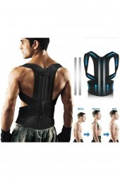 REYNEV Unisex Balenli Dik Durmayı Sağlayan Sırt Bel Korsesi Kamburluk Önleyici Dik Duruş Korsesi - 1