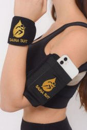 SAUNA SUIT Ayarlanabilir Cırtlı Spor Egitimi Egzersizleri Bileklik Ve Kol Bandı - 2