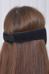 SAUNA SUIT Yıkanabilir Siyah Pamuklu Uyku Maskesi Göz Bandı - 4