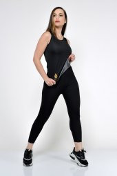 SAUNA SUIT Unisex 100 Orijinal Sauna Atlet Ve Tayt Alt Üst Termal Korse Takımla Terle Zayıfla Incelyky - 4