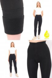 SAUNA SUIT Kadın Erkek Terletmeyen Kışlık Konforlu Sıcak Tutan Termal Likralı Tayt Yüksek Bel - 4