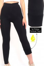 SAUNA SUIT Unisex Terletmeyen Eksra Yüksek Bel Günlük Kullanım Likralı Termal Tayt - 3