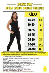 SAUNA SUIT Unisex 100 Orijinal Sauna Atlet Ve Tayt Alt Üst Termal Korse Takımla Terle Zayıfla Incelyky - 8