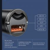 Baseus USB Port Ultra Hızlı Mini 30W Araç Şarjı Araç Çakmaklık Şarjı Quick Şarj - 6