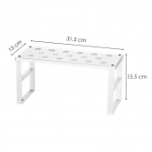 Porsima ORG-02 4lü Raf Düzenleyici - Dolap İçi Düzenleyici Raf - Tabak Bardak Rafı - Raf Yükseltici - 3