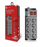 Fulltech Termal Akım Korumalı 8 Li Uzatma Kablosu  3XUsb 2 Mt 16 Amper FTR-08 - 1
