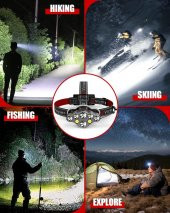 Victorer 18000 Lümen 8 Mod Şarjlı Led Kafa Feneri - 8