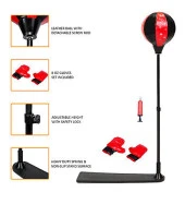 Boks Antrenman SETİ - Ayarlanabilir Ayaklı Top, 2 Eldiven ve Pompası-Çocuklar için - 2