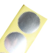 3D Kabartma Alüminyum Etiket 50 adet 50mm Kendinden Yapışkanlı - 7
