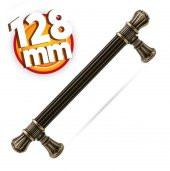 Çekmece Dolap Kapak Kulpu Kulbu 128 mm Antik Sarı Metal Kulp thumbnail 1