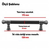 Çekmece Dolap Kapak Kulpu Kulbu 128 mm Antik Sarı Metal Kulp thumbnail 3