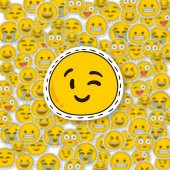 SitickerHub Göz Kırpan Emoji Laptop ve Telefon Sticker - Çıkartma max.8cm - 2