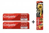 Colgate Visible White Maksimum Beyazlık Diş Macunu 75 ml 2 Adet +1 Adet 360 Gold Siyah Diş Fırçası - 1