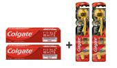 Colgate Visible White Maksimum Beyazlık Diş Macunu 75 ml 2 Adet +2 Adet 360 Gold Siyah Diş Fırçası - 1
