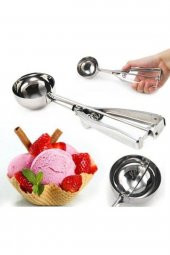 Dondurma Kaşığı Paslanmaz Çelik Çek Bırak Dondurma Kepçesi Pratik Dondurma Servis Kaşığı - 1