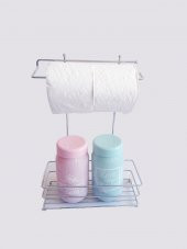 Mutfak Düzenleyici Organizer Havluluk Çay Kahve Standı Krom Paslanmaz Masa Üzeri Standı - 1