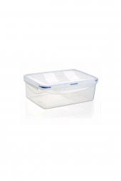 Plastik Kapaklı Şeffaf Kilitli Saklama Kabı 1,5 Lt - 1