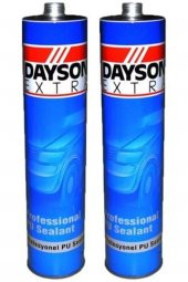 Extra Mastik Poliüretan Siyah Silikon Pu 280 Ml Çelik Silikon Başlıklı Renk Siyah 2 Adet - 1