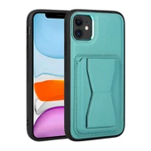 Vendas iPhone 11 Uyumlu ( iPhone 11 ) Kartlıklı Standlı Silikon Kenarlı Metal Kamera çerçeveli Pu Deri Kılıf - 2
