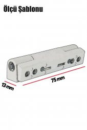 3 Adet Pvc Pimapen Pencere Menteşesi Metal 75 Mm Açık Kahverengi - 2