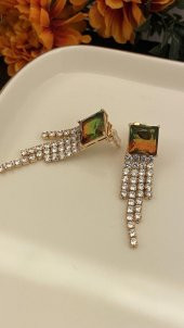 Aksesuar Çarşısı Özel Seri Renkli Kare Kesim Küpe thumbnail 2